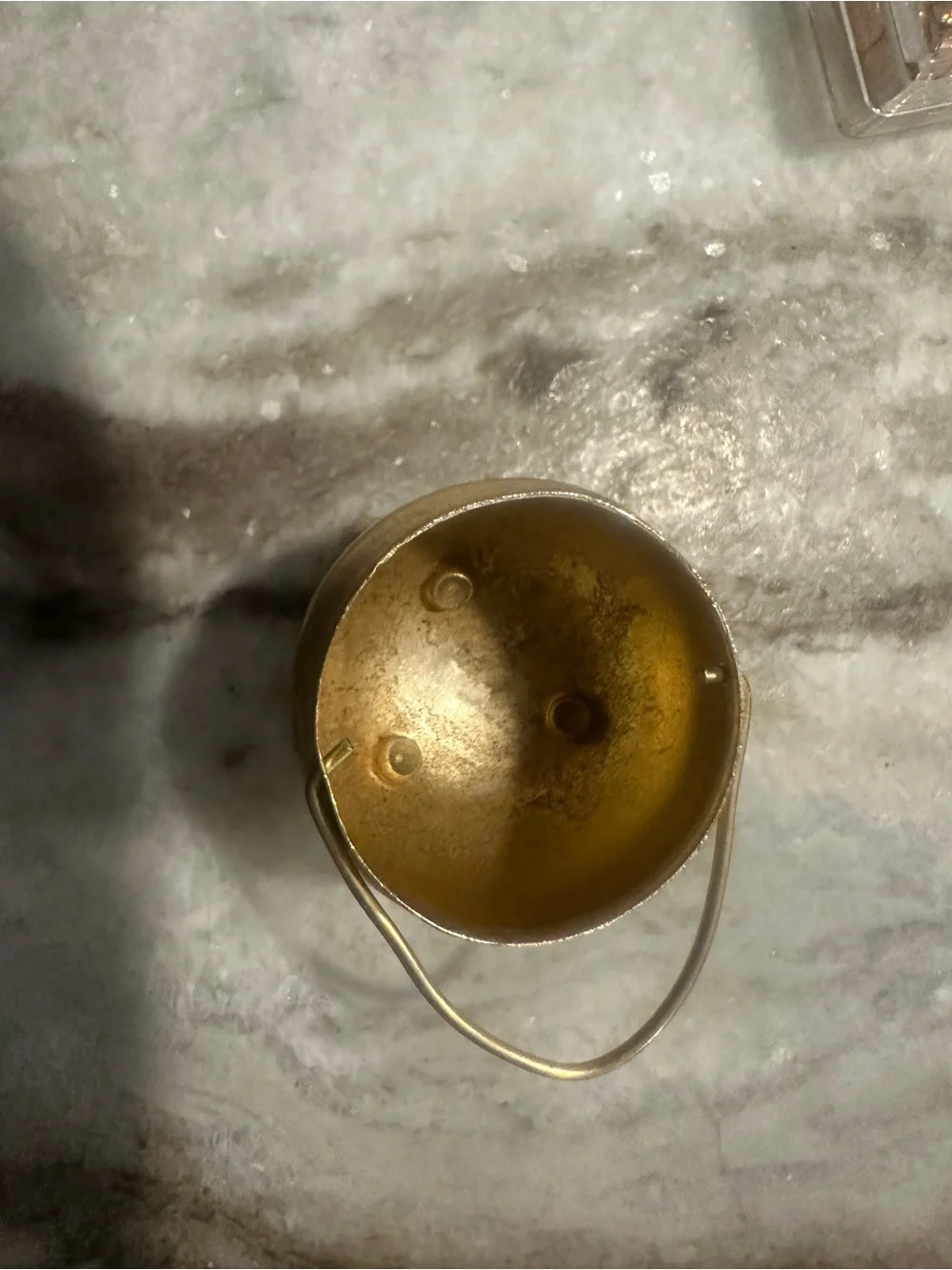 Vintage Gold Decorative Miniature Cauldron